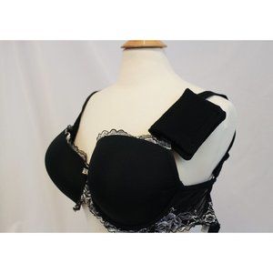 Black flannel Bra Strap Padding or Sling Cushion Port Pillow